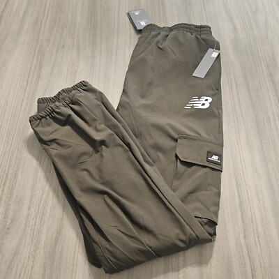 New Balance Pants Mens Large All Motion Fleece Lined Joggers Green Cargo