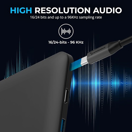 Adattatore Audio da USB-Type C a 3.5mm per Cuffie, Gaming, Streaming Sabrent - Foto 6 di 10
