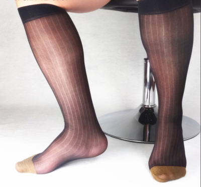 2 Paire mi bas socks sheer vert à cotes larges Taille 39/46 réf. V46
