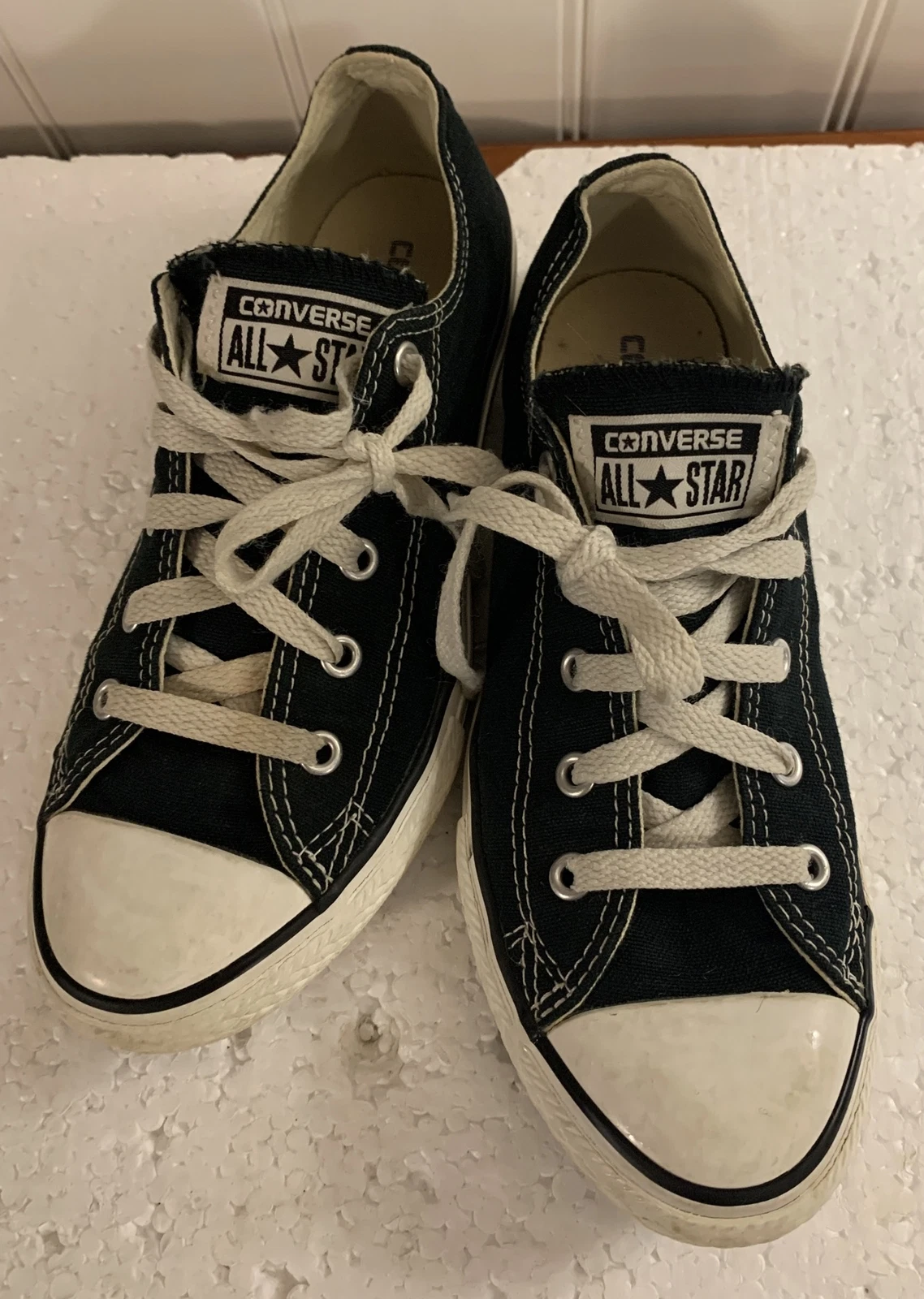 Scarpe basse Converse All Star Chuck Taylor in tela nere giovanili 3J235 taglia 3??