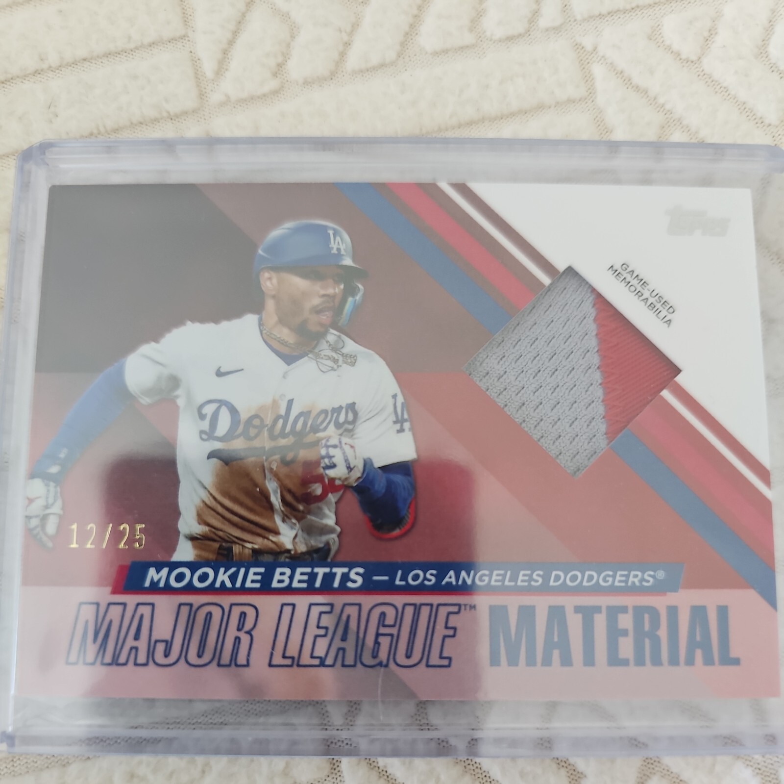 2024 Topps Series 1 Major League Material Gold /25 Mookie Betts #MLM-MB gm used