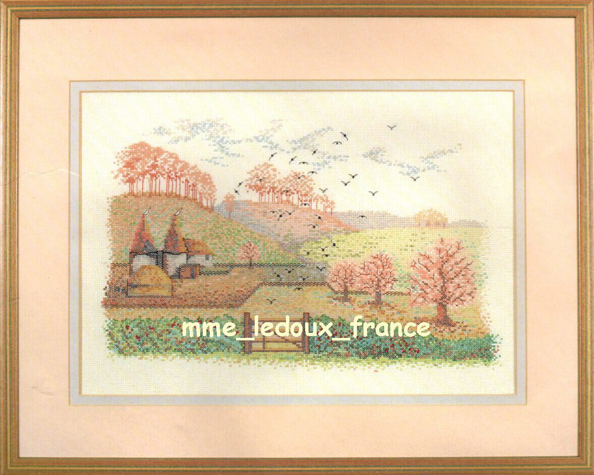 Kinetic KCS04 The Oast Houses kit de broderie anglais de collection vintage 1992