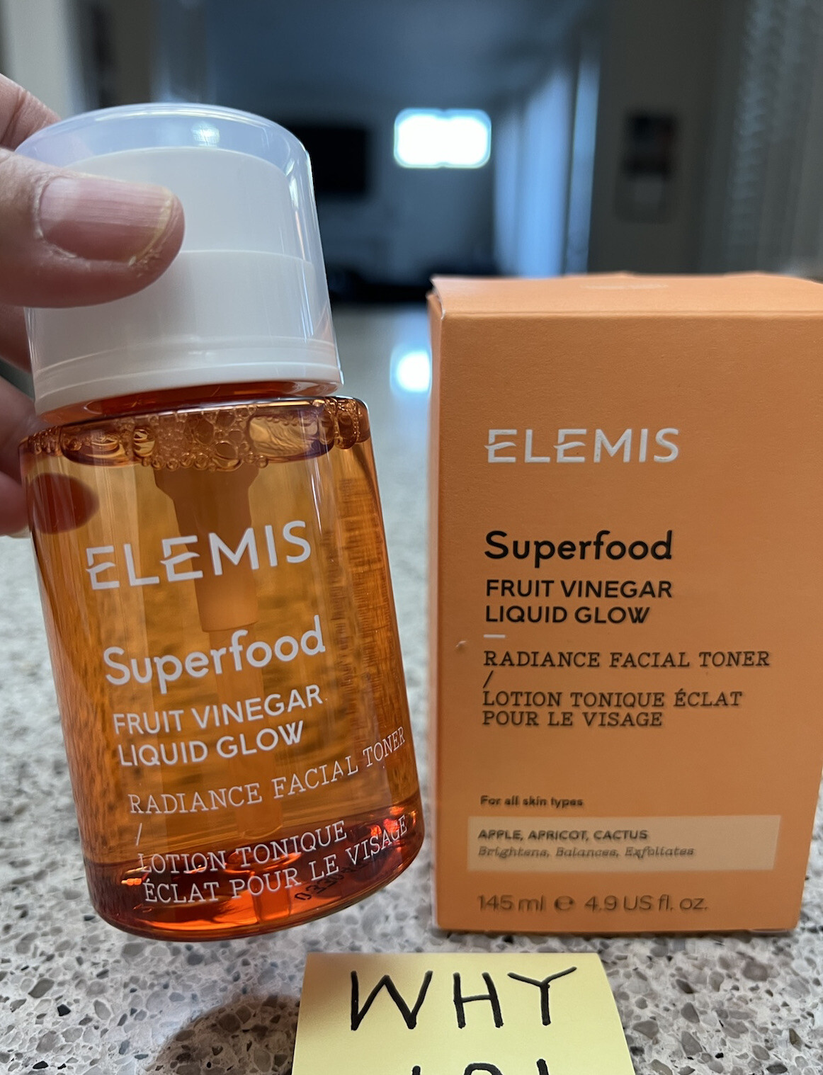 Elemis Superfood Fruit Vinegar Liquid Glow Face TONER 4.9oz/145mL FULL
