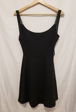 B Darlin LBD Cocktail Dress 7/8 Juniors Black Strappy Exposed Back Sleeveless