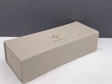 Inface Glasses Case Hard Large Rectangular Linen Fabric Gold Magnetic Nature