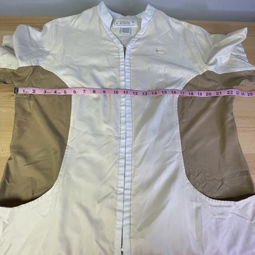 Disney Parks Cast Members Women's Uniform Shirt Large Beige Full Zip Top - Picture 9 of 10