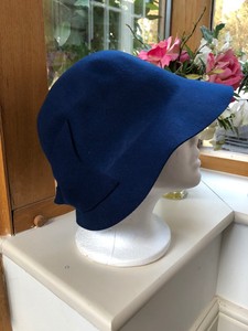 navy blue cloche hat