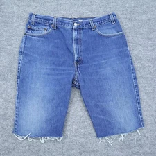 Vintage Levis Shorts Men 34x11 Blue Cut Off Jorts Jean Skater Grunge Tag 36