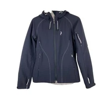 Peak Performance Women's Size S Black Full Zip Hooded Microfleece Lined Jacket