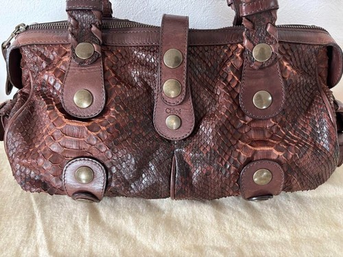 Bolso de hombro de cuero Chloe Silverado marrón usado auténtico hecho en Italia - Imagen 2 de 18