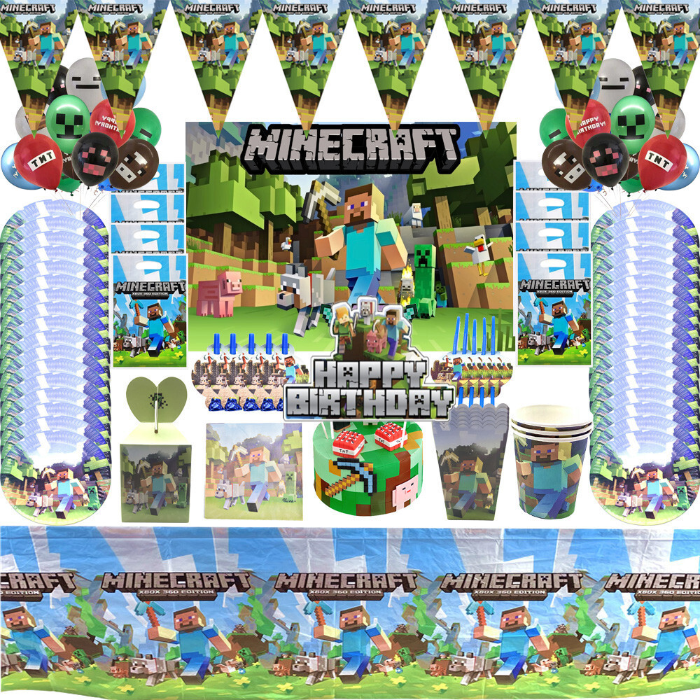 Pixel Happy Birthday Banner - Mining Themed Party Decor For Gaming & Miner Fans - View #7