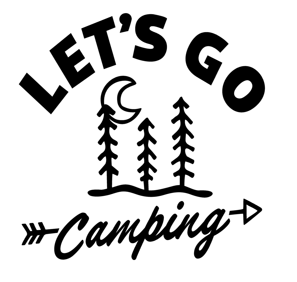 Let's Go Camping Vinyl Decal Sticker For Home Cup Car Wall Decor Choice a843
