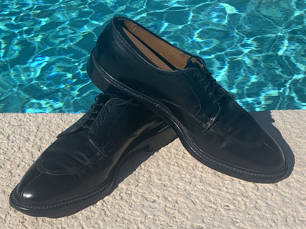 Allen Edmonds Walton Mens Shoes Black Leather Split Toe Derby Size