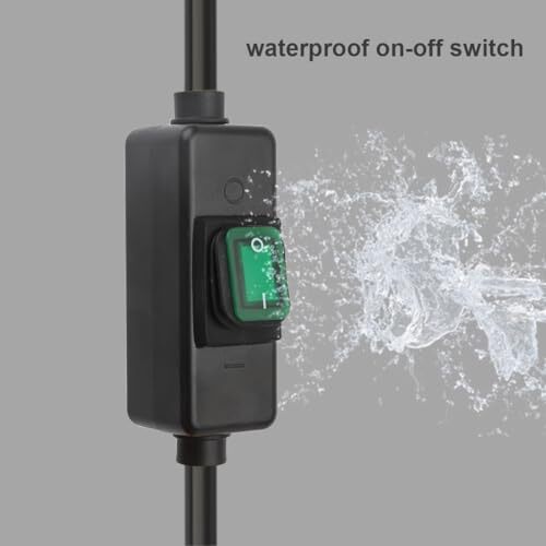 3 Feet 90Degree Waterproof Extension Power Cord in-Line On-Off Switch ...