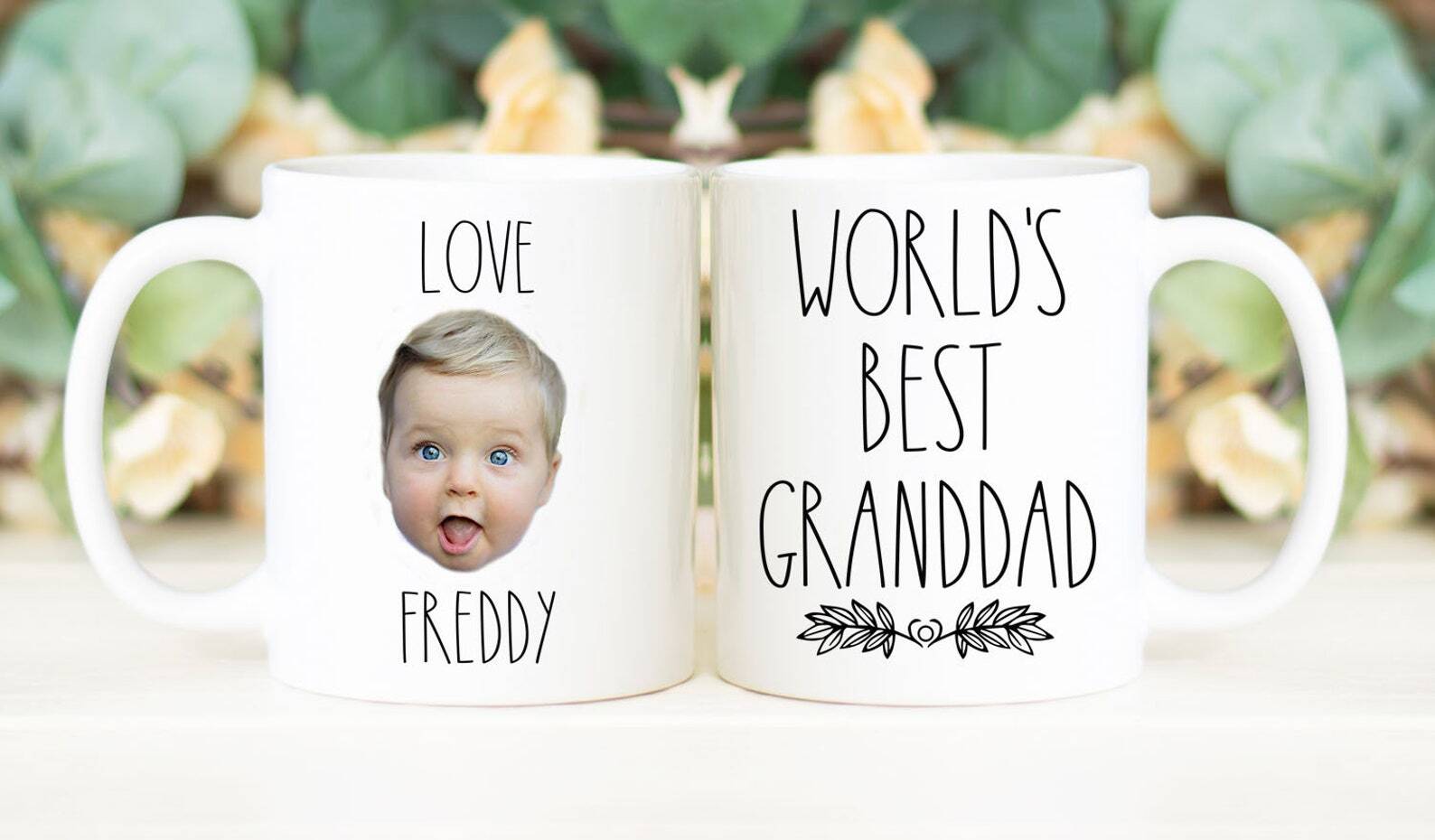 World's Best Granddad Coffee Mug Father's Day Gift Personalized With Photo Of