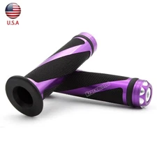 2x Motorcycle Rubber 7/8"22MM 25MM Handlebar Hand Grips Universal Bar End Insert