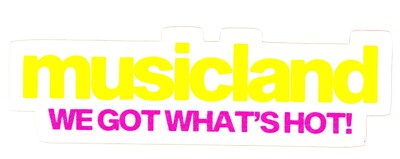 Musicland ''We Got What's Hot!'' Store Logo Sticker (Reproduction)
