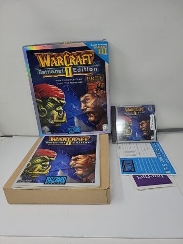 WarCraft II: Battle.net Edition Big Box (Windows/Mac, 1999) WIN98/95 CIB RARE