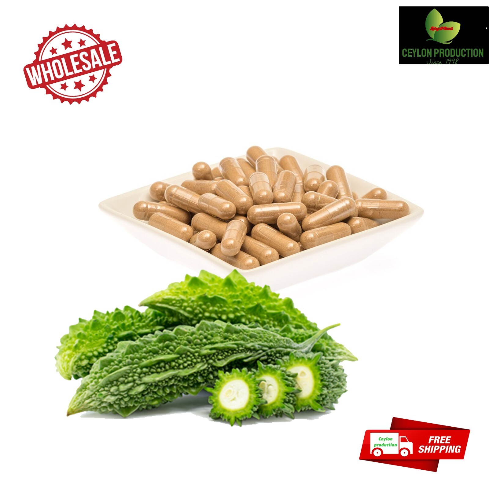 Dried Bitter Gourd with Seeds Help to Reduces