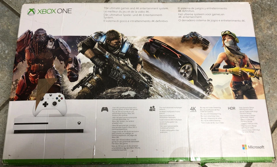 SOLO SCATOLO - Microsoft Xbox One S 500GB Bianca - Edizione ROCKET LEAGUE - Immagine 3 di 4