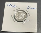 1956 NO MINT MARK - ROOSEVELT DIME - CIRCULATED - 90% SILVER #1