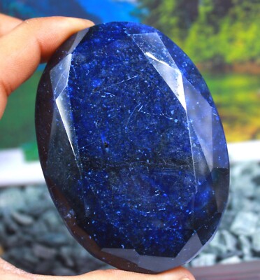 Blue Sapphire Oval Shape 1400-1450 Ct Certified African Gemstone N18