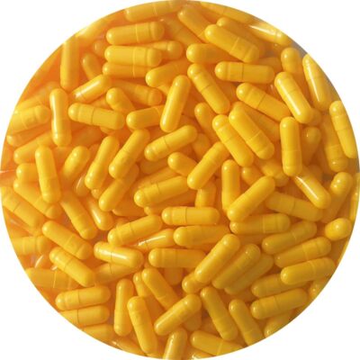 Pure Capsules  Gr. 4 Leere GELATINE Kapsel gelb selbstfüllend für Haustiere geeignet