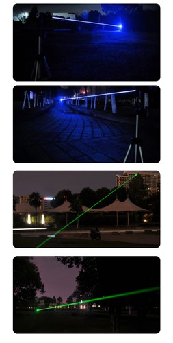 1MW Adjustable Focus Blue Laser Pointer 450nm Light Visible Beam Flashlight - Picture 5 of 11