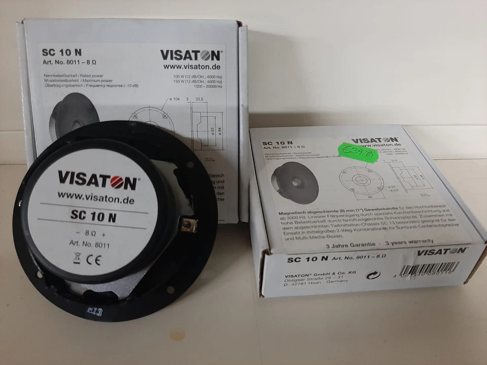 Visaton SC 10N Coppia Tweeter a cupola 100 watt 8 Ohm - Immagine 2 di 2