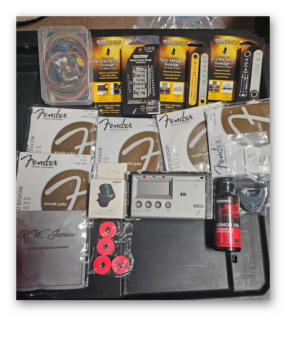 Guitar goody Bag Strings and more