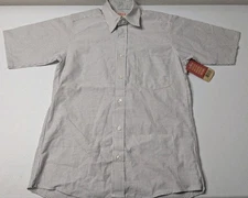 Red Kap Shirt Men's 14.5 M SSStriped Button Up Short Sleeve 