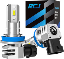 H11 Bulbs, H8/H9/H16 Fog Light 6000K Cool White with Cooling Fan, Plug-N-Play, P