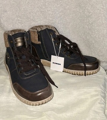 Romika UNISEX  Stiefelette mit Fell - Boots Gr. 40 ** NEU In OVP ** BLAU * TOP *