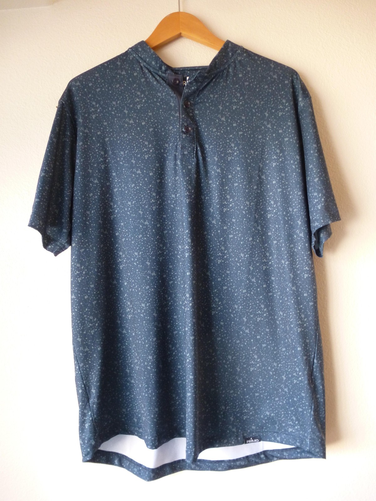 Primo Polo Shirt Men XL Blade Collar Blue Speckle Golf Performance Moisture Wick