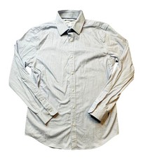 Old Navy Shirt Mens Medium Blue Signature Slim Fit Non Iron Dress Built In Flex