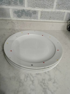 Set of 3 Studio Nova Primary Pyramids Dinner Plates Retro