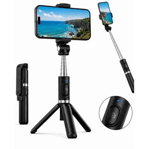 Support de téléphone monopode pour téléphones intelligents, télescopique Selfie Stick