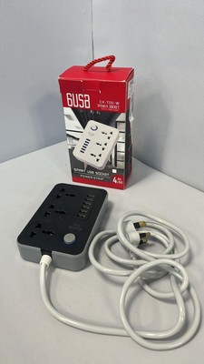 Toshionics 3 Buchsen 6 USB Port weiß Universal Stecker Verlängerung CX-T05-W 1,8M