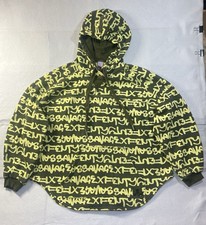 Savage X Fenty Essential Oversize Hoodie Olive Green Neon Graffiti, Everybody XS