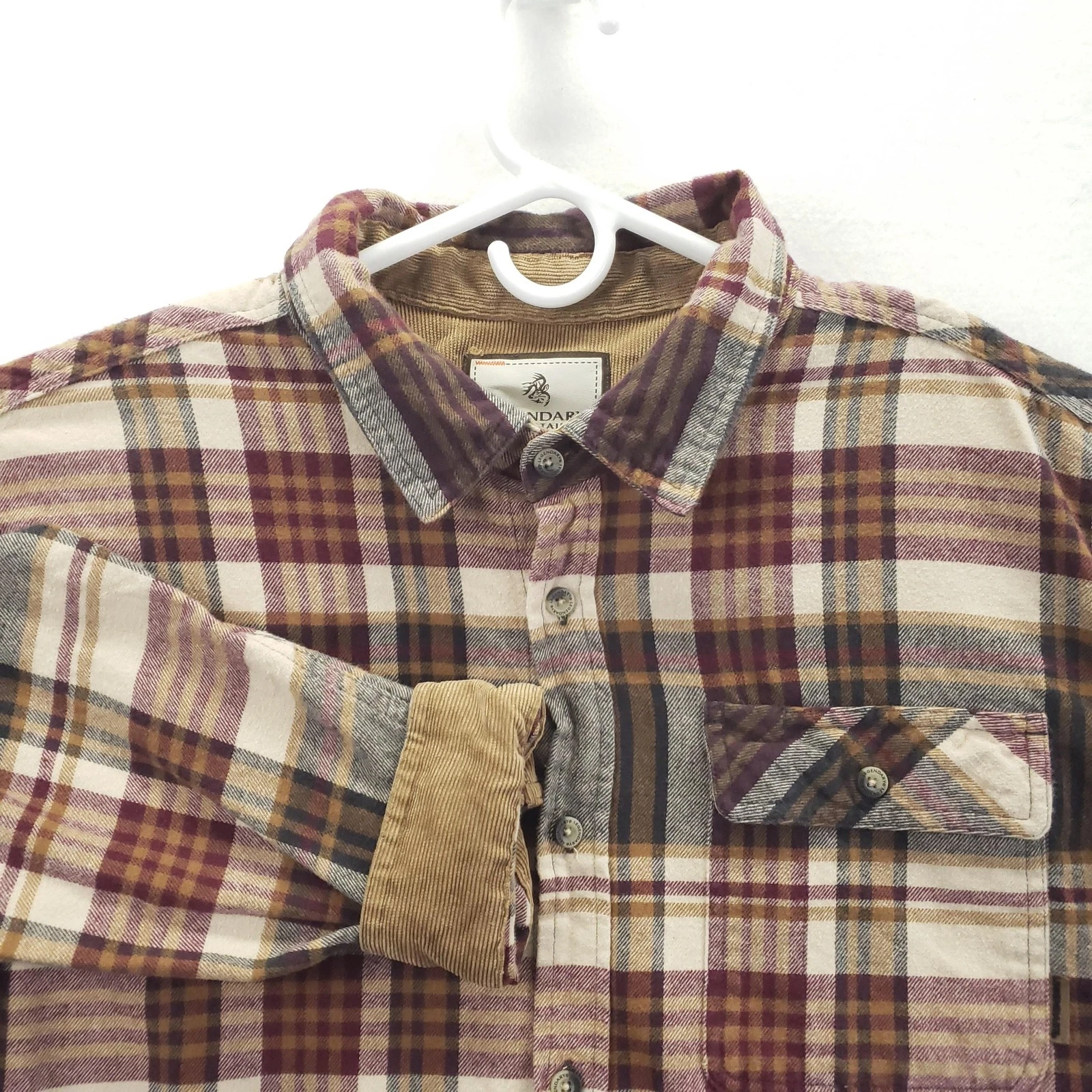 Legendary Whitetails Shirt Mens XL Plaid Long Sleeve Buck Camp Flannel