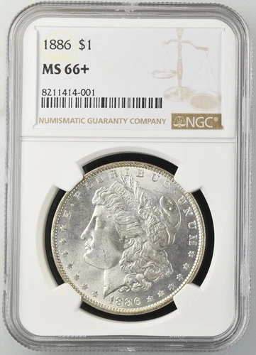 1886 Morgan Silver Dollar NGC MS-66+ PLUS