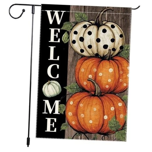 Fall Garden Flag 12X18 Inch Double Sided Burlap Outside Decorations FYQ-25242