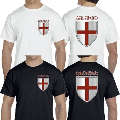 Sir Galahad Knight Templar Historical Mythology Retro Style T-shirt