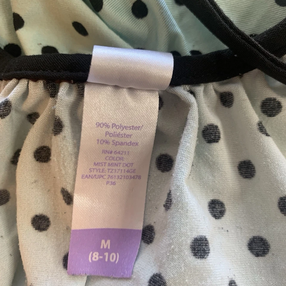 Camisón para mujer Secret Treasure ligero azul negro lunares talla grande Foto 4 de 4