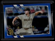 Rookie 2021 Topps Chrome #97 Ryan Weathers Blue Refractor #/150