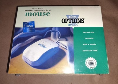 IBM Easy Options Three-Button Microsoft Compatible Serial Mouse MIC581 ...