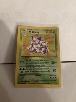 Pokémon TCG Nidoking Base Set Holo Unlimited Rare Card 11/102 LP Condition