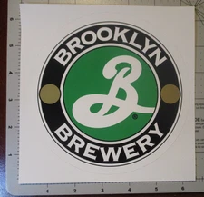 BROOKLYN BREWERY New York 6" circle logo STICKER decal craft beer brewing