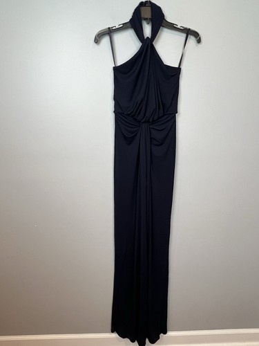 Cinq A Sept Kaily Kleid marineblau Damengröße 00 gedrehtes Neckholder neu mit Etikett Einzelhandel $ 595 - Bild 3 von 14