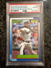 2015 Topps Archives MADISON BUMGARNER 1990 No Name Front NNOF /25 PSA 10 Gem